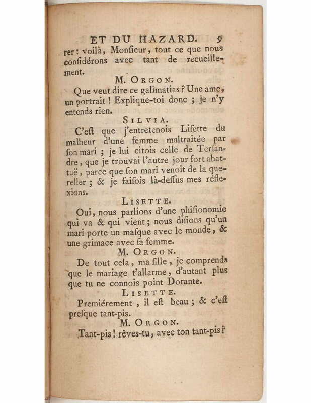 1730 : Le jeu de l’amour et du hasard