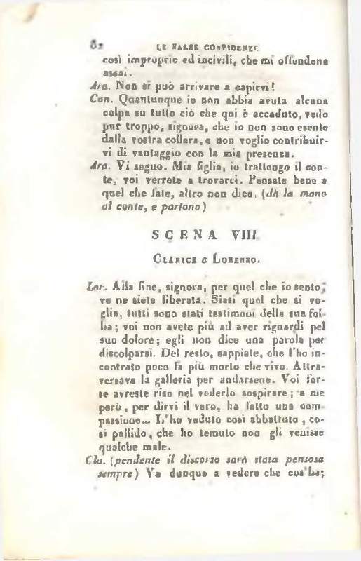 1829 : Le false confidenze [Salvatore Fabbrichesi, 1816]