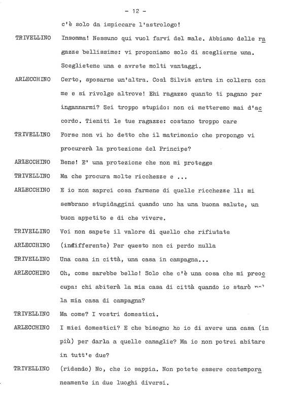 1978 : La doppia incostanza (Andrée Ruth Shammah) script