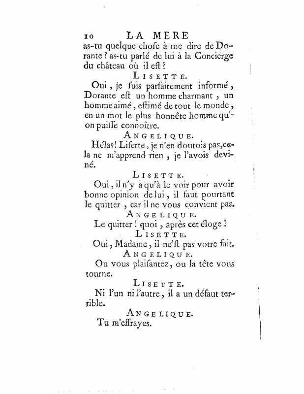 1735 : La mère confidente