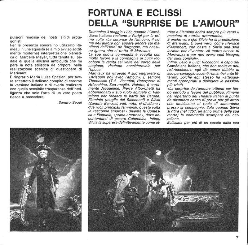 1989 : La sorpresa dell’amore (Sandro Sequi)