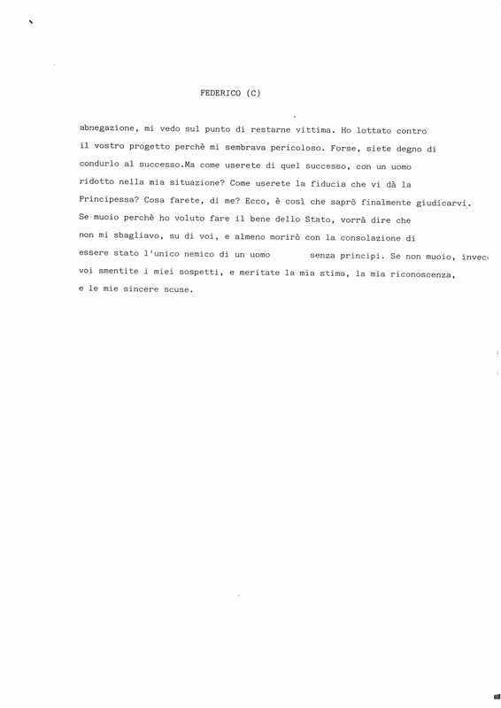 1997 : Il principe travestito (Cristina Pezzoli)