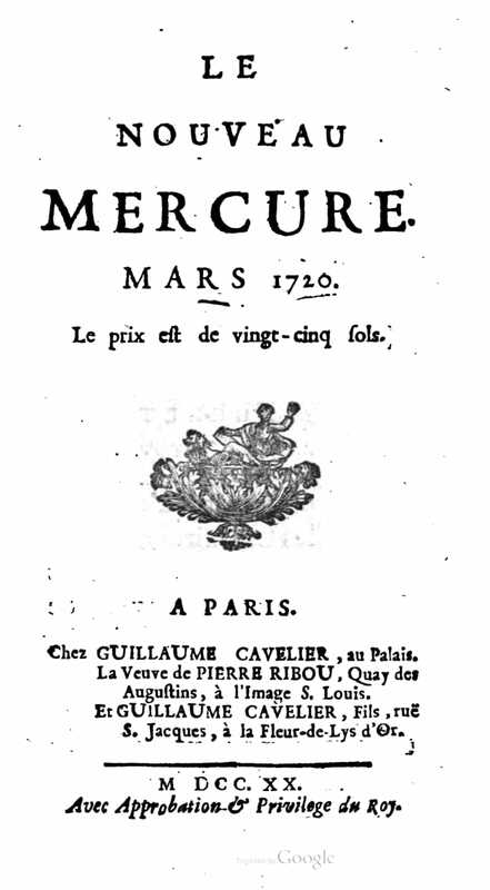1720 : L’amour et la Vérité, page titre