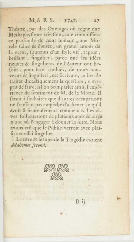 1747 : Mahomet second