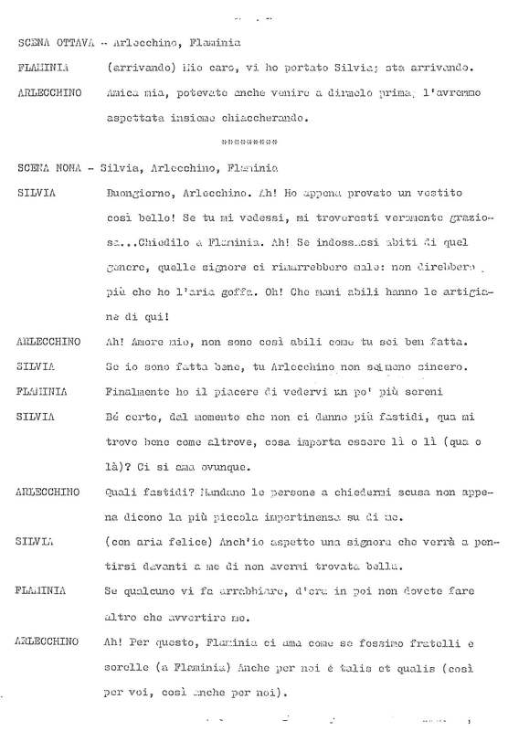 1978 : La doppia incostanza (Andrée Ruth Shammah) script