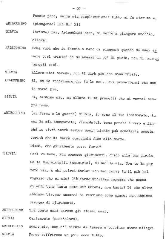 1978 : La doppia incostanza (Andrée Ruth Shammah) script