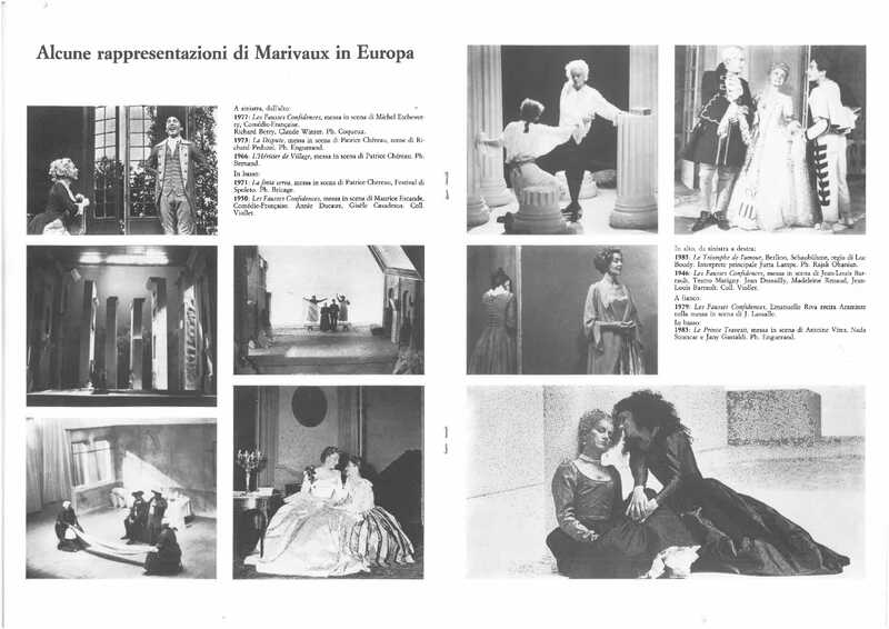 1985 : Le false confidenze, Programme