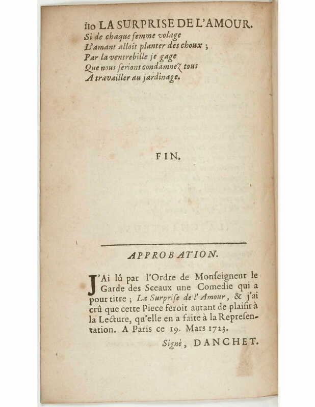 1723 : La surprise de l’amour