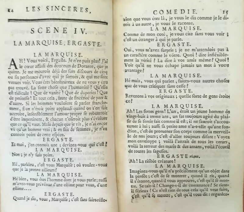 1739 : Les sincères