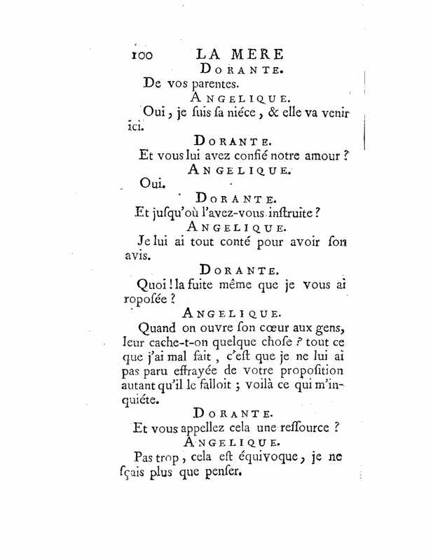 1735 : La mère confidente