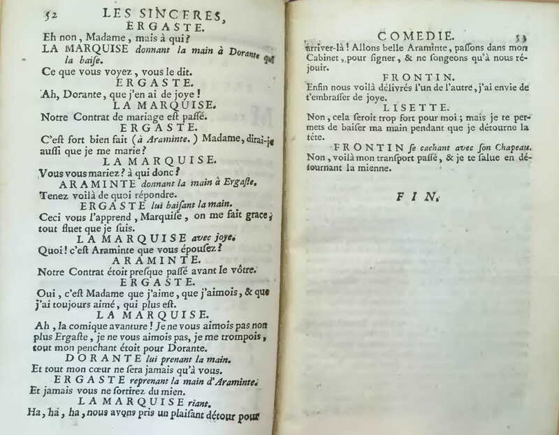 1739 : Les sincères