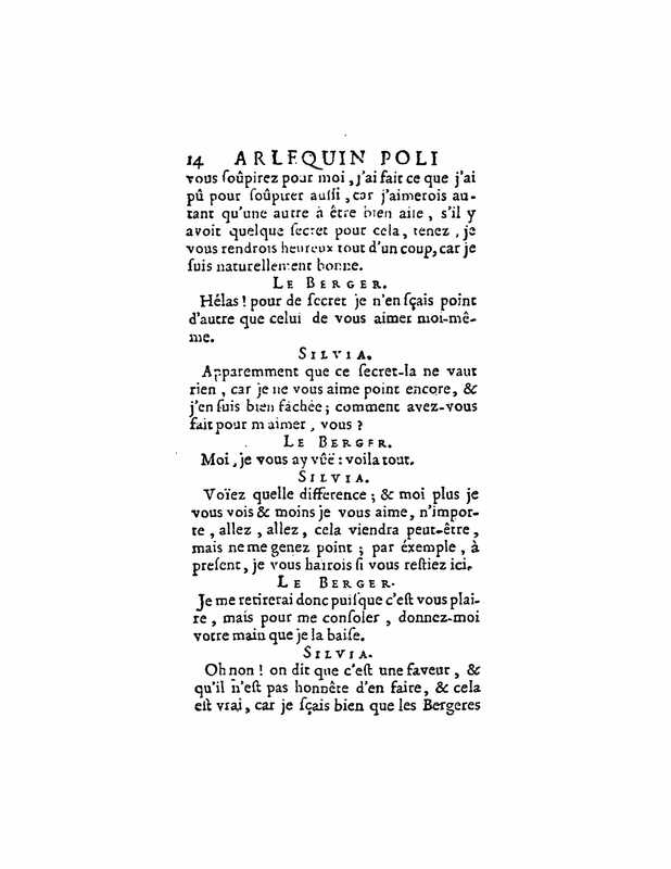 1723 : Arlequin poli par l’amour