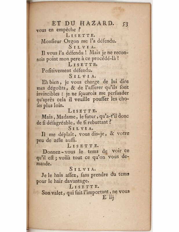 1730 : Le jeu de l’amour et du hasard