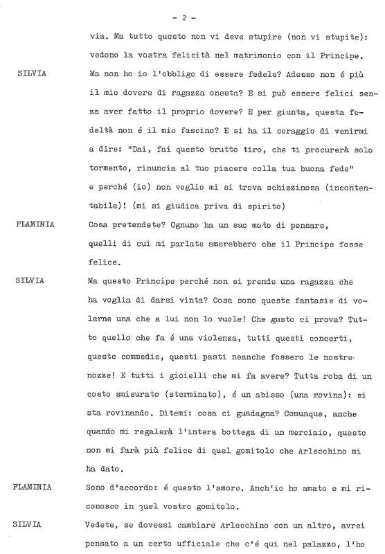 1978 : La doppia incostanza (Andrée Ruth Shammah) script
