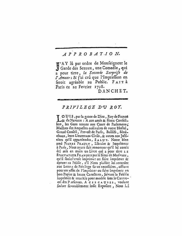 1728 : La seconde surprise de l’amour