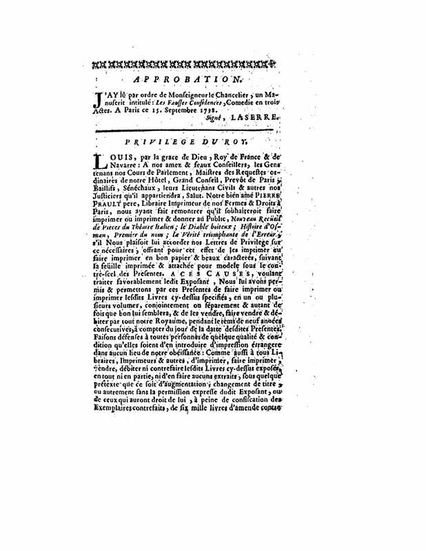 1738 : Les fausses confidences