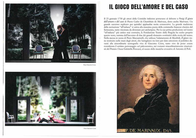 2012 : Il gioco dell’amore e del caso, Programme