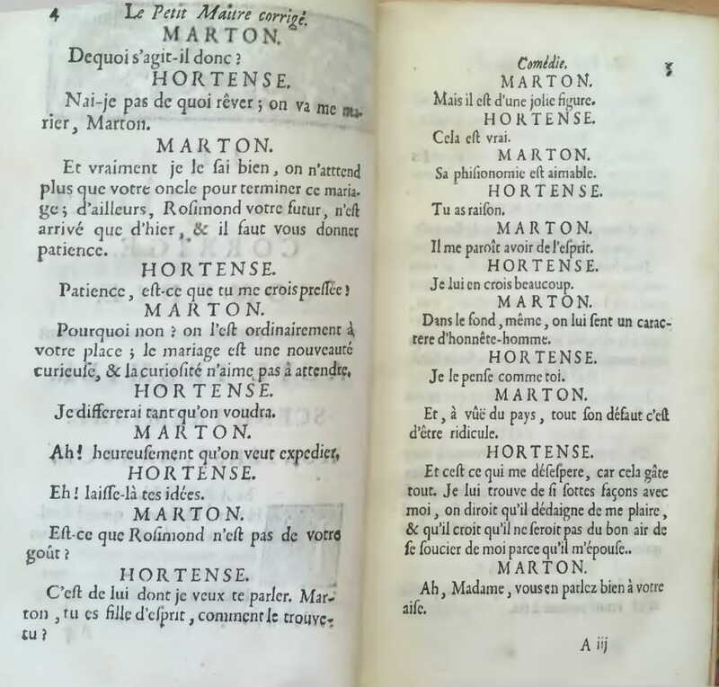 1739 : Le petit-maître corrigé