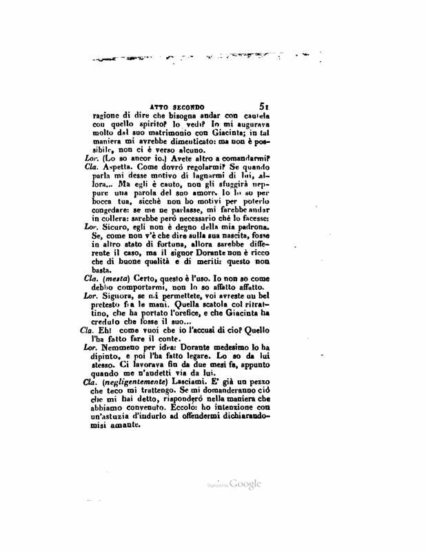 1833 : Le false confidenze