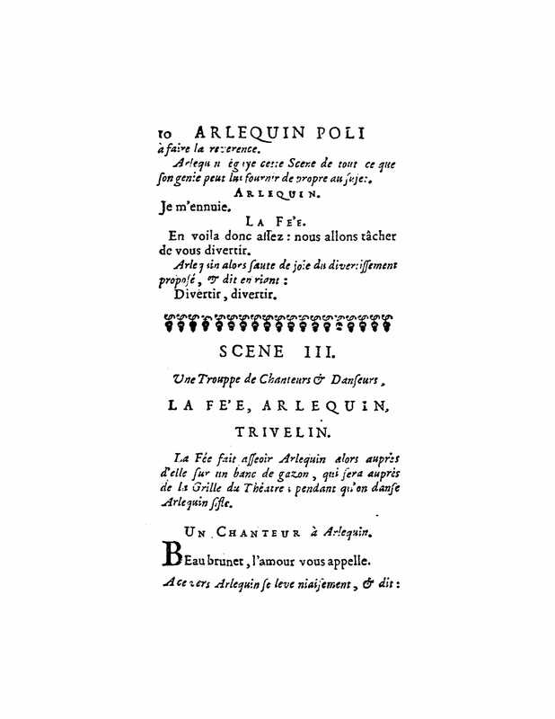 1723 : Arlequin poli par l’amour