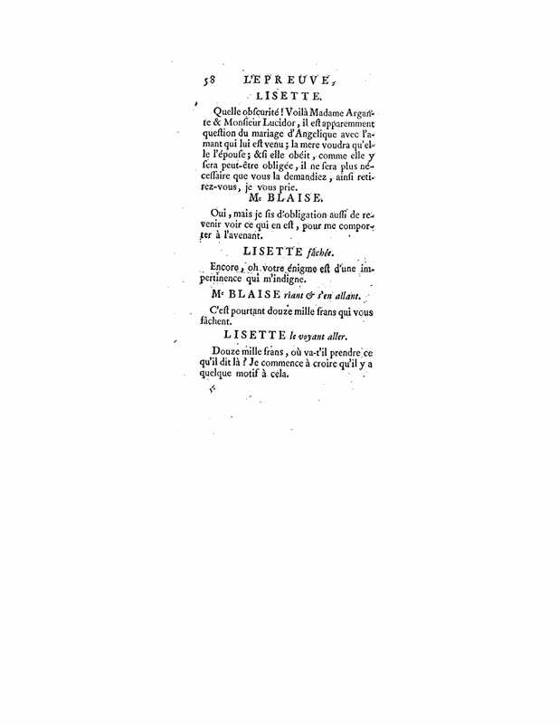 1740 : L’épreuve