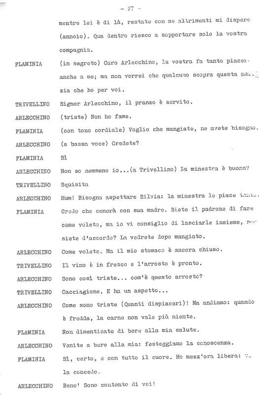 1978 : La doppia incostanza (Andrée Ruth Shammah) script