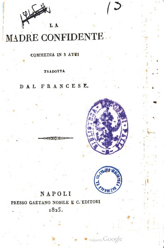 1825: La madre confidente (anonyme)
