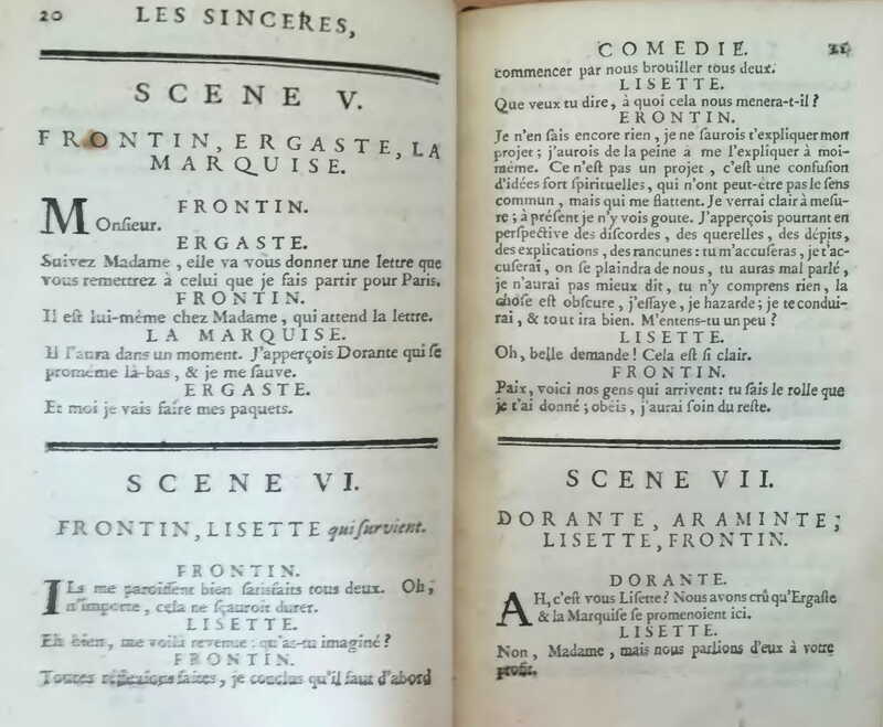 1739 : Les sincères