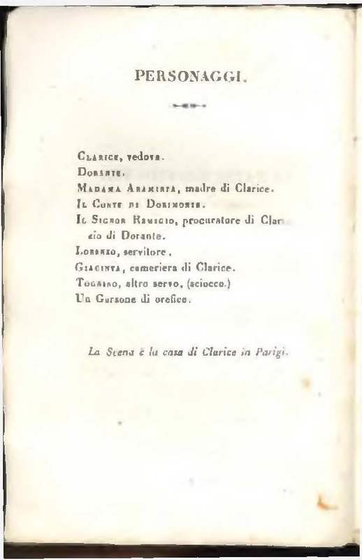 1829 : Le false confidenze [Salvatore Fabbrichesi, 1816]