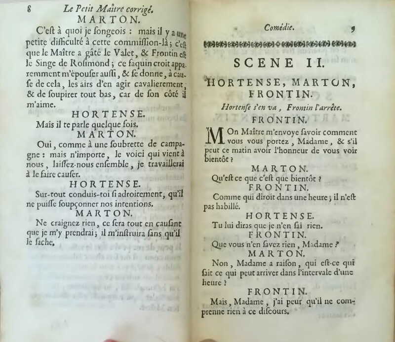 1739 : Le petit-maître corrigé