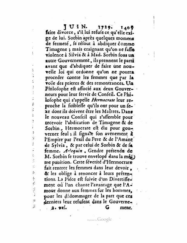 1729 : La nouvelle colonie