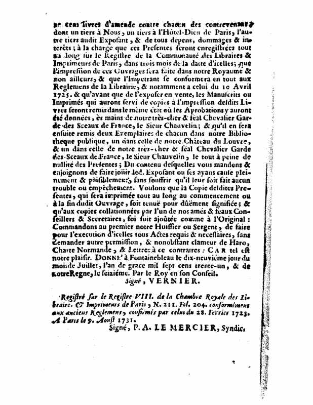 1732 : Le triomphe de l’amour