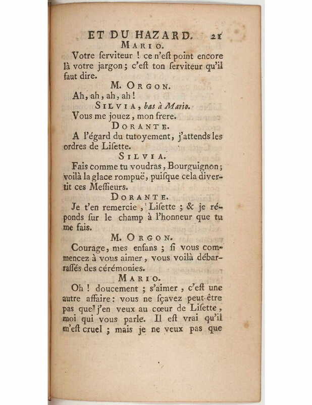1730 : Le jeu de l’amour et du hasard
