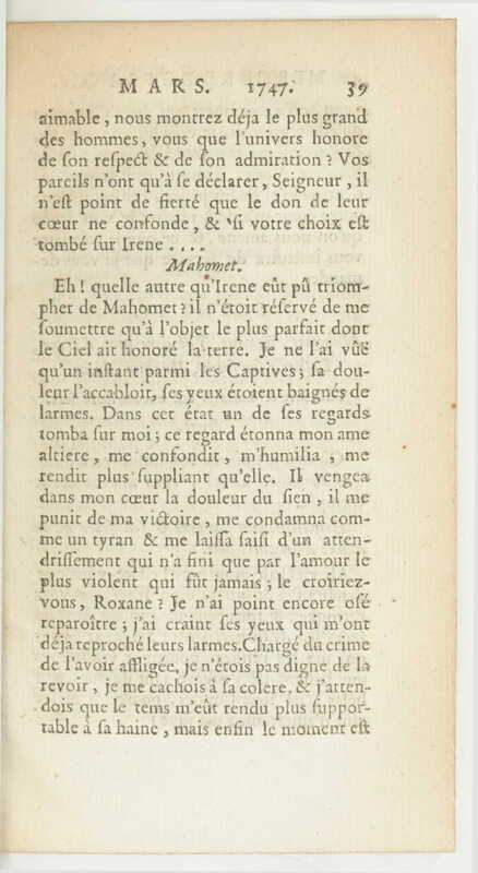 1747 : Mahomet second