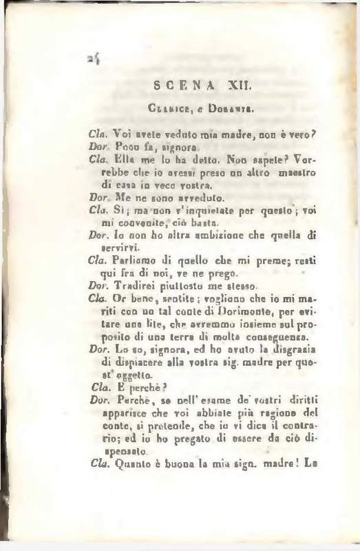 1829 : Le false confidenze [Salvatore Fabbrichesi, 1816]