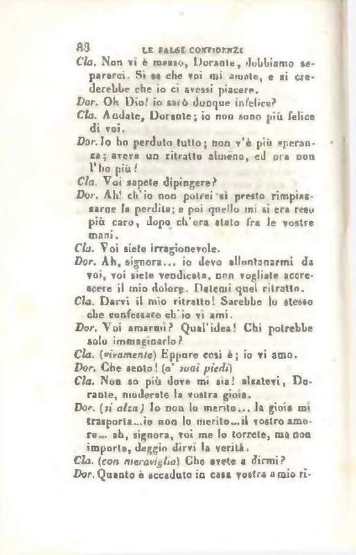 1829 : Le false confidenze [Salvatore Fabbrichesi, 1816]