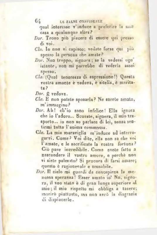 1829 : Le false confidenze [Salvatore Fabbrichesi, 1816]