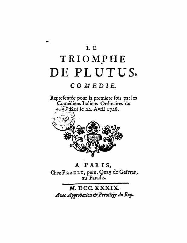 1729 : Le triomphe de Plutus