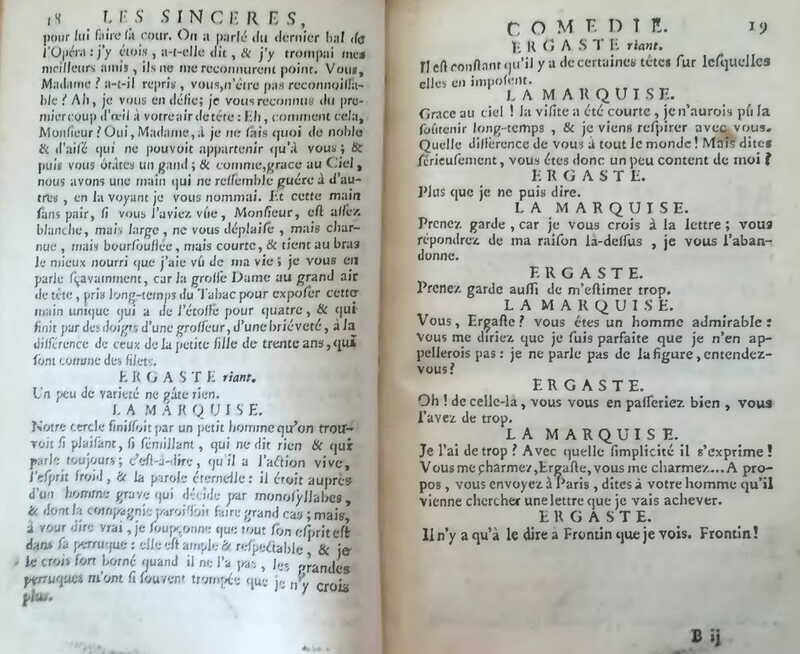 1739 : Les sincères