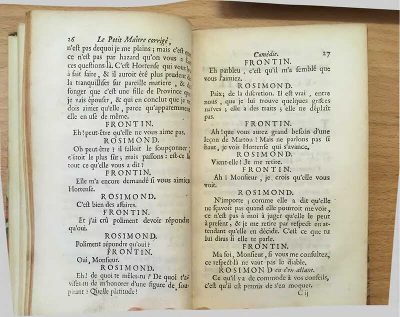 1739 : Le petit-maître corrigé