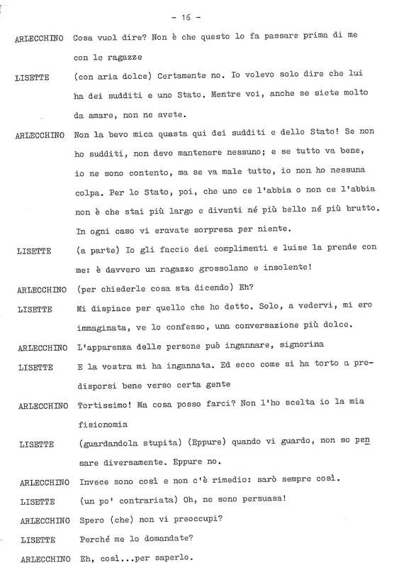 1978 : La doppia incostanza (Andrée Ruth Shammah) script