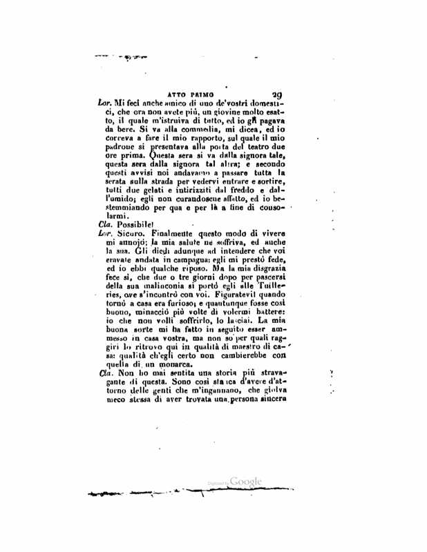 1833 : Le false confidenze