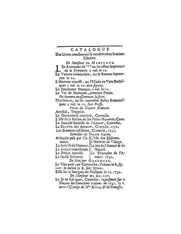 1732 : Les serments indiscrets
