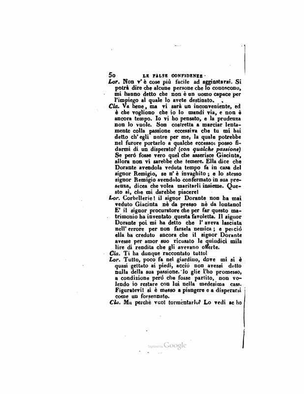 1833 : Le false confidenze