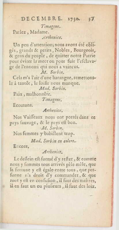 1750 : La colonie