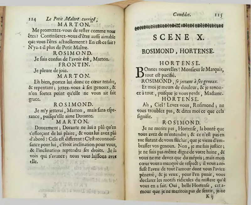 1739 : Le petit-maître corrigé