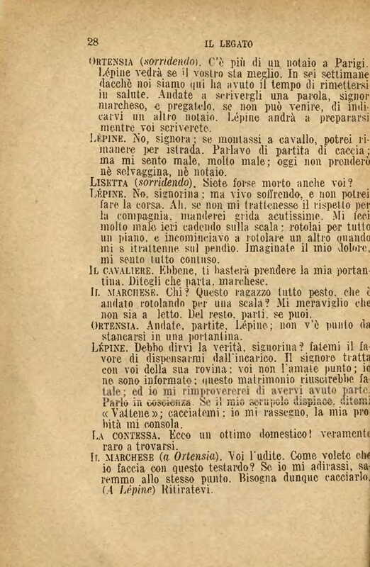 1907 : Il legato (Felicina Sacchetti Parvis)