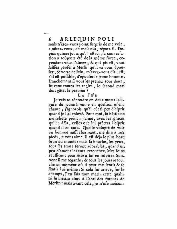 1723 : Arlequin poli par l’amour