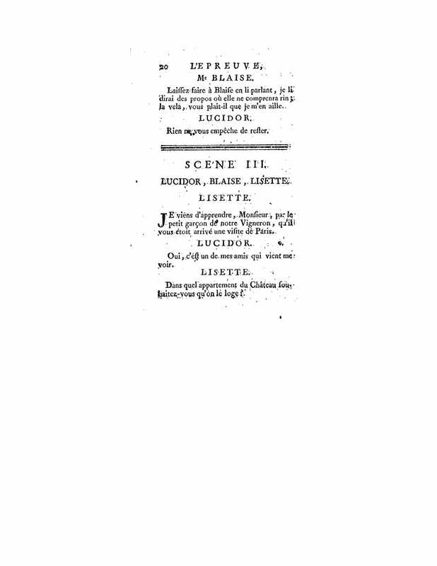 1740 : L’épreuve