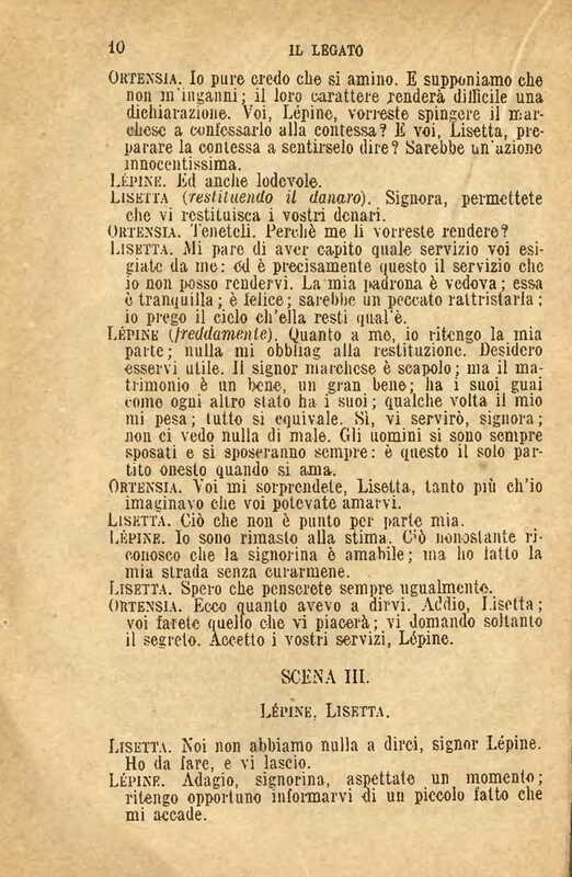 1907 : Il legato (Felicina Sacchetti Parvis)